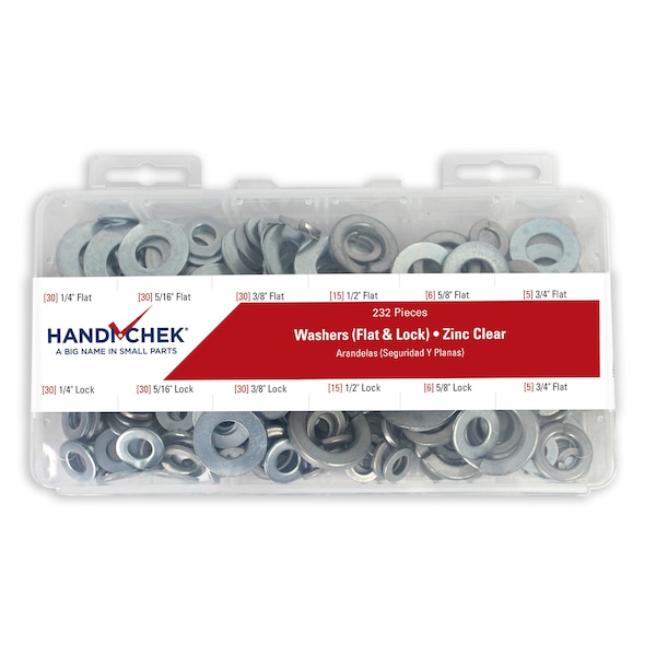 Washer Zinc Assort 232pc